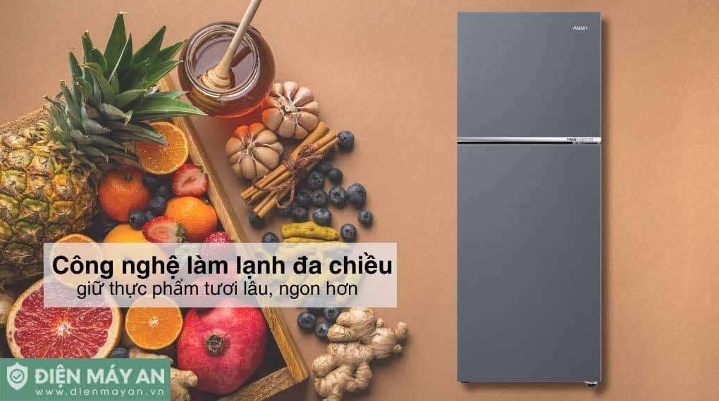 Tủ lạnh Aqua Inverter 328 lít AQR-T380FA(SL)